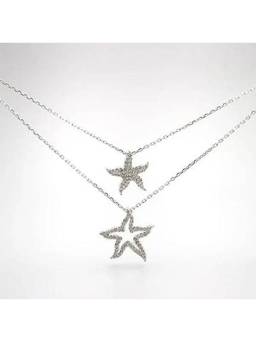 Starfish motif necklace and earrings SET - SWAROVSKI - BALAAN 1