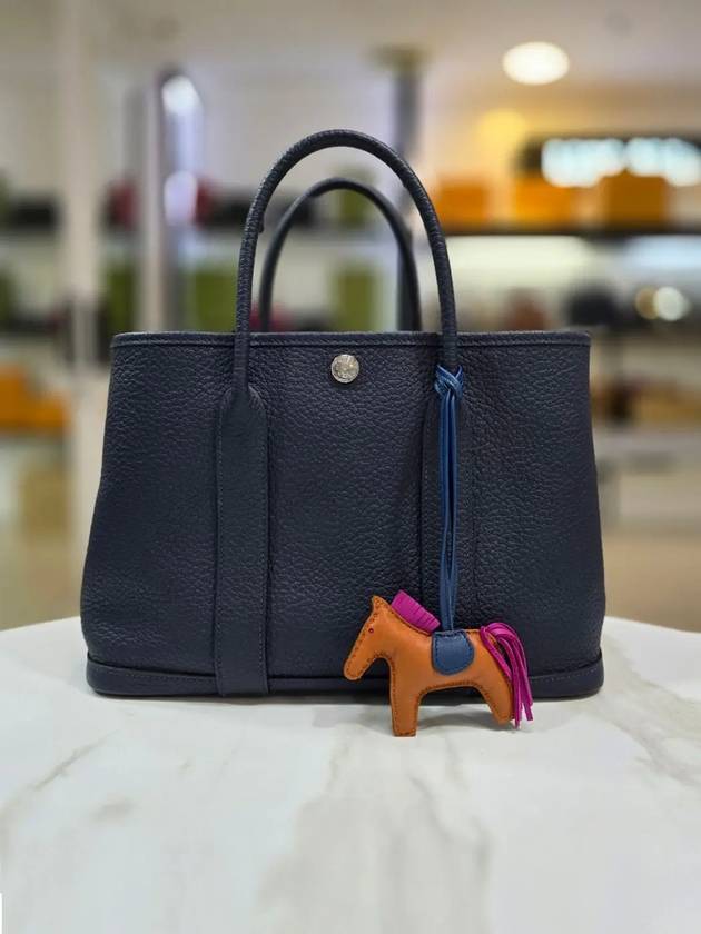 Garden Party 30 Negonda Y Engraved Navy Pegasus Bag Charm H051568 - HERMES - BALAAN 1