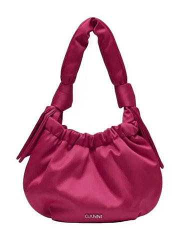 Small hobo bag fuchsia shoulder - GANNI - BALAAN 1