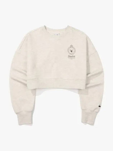 Diadora Comfy Crop Sweatshirt MELANGE GRAY - DIADORA - BALAAN 1