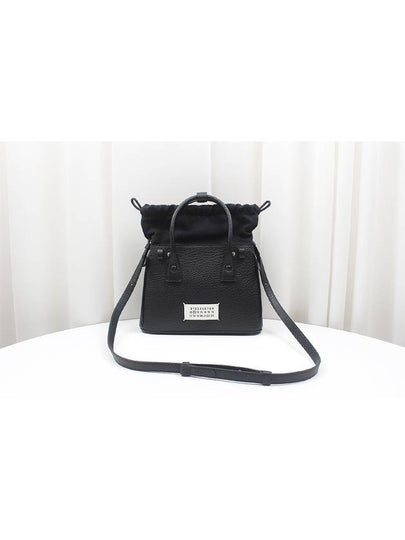 Maison Margiela 5AC Drawstring Small Tote Shoulder Bag Black SB3WD0005 - MAISON MARGIELA - BALAAN 2