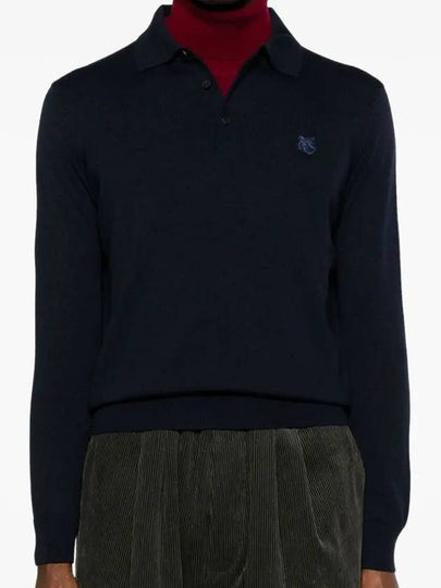 Maison Kitsune Bold Fox Head Patch Men s Wool Polo Knit MM00211 P476 - POLO RALPH LAUREN - BALAAN 2