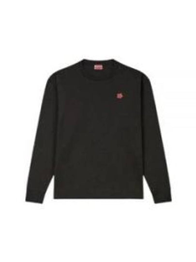 Boke Flower Embroidery Cotton Long Sleeve T-Shirt Black - KENZO - BALAAN 2