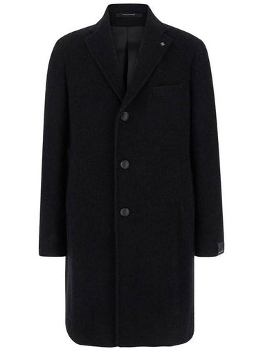 Black Single-Breasted Jacket With Buttons In Wool Blend Man - TAGLIATORE - BALAAN 1