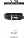 Silver Hardware T Logo Reversible Leather Belt Dark Navy - TOM FORD - BALAAN 3