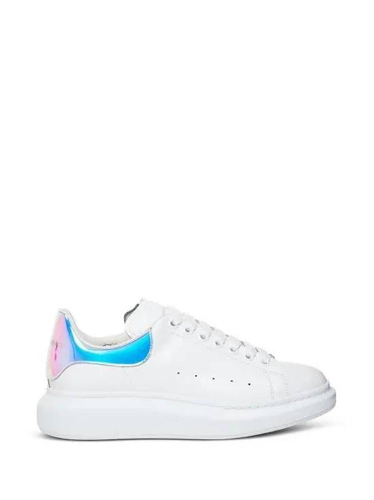 Oversized Smooth Calf Leather Sneakers White Shock Pink - ALEXANDER MCQUEEN - BALAAN 2