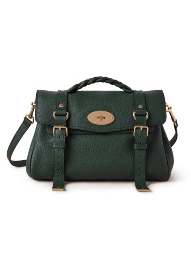 Alexa Medium Heavy Grain Tote Bag Green - MULBERRY - BALAAN 1