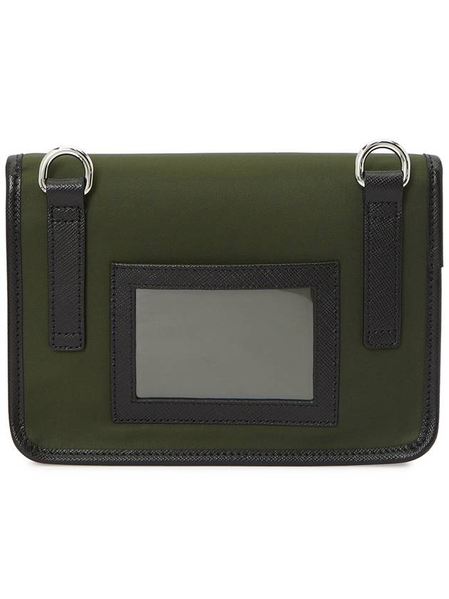 Re-Nylon Saffiano Leather Smartphone Case Cross Bag Green - PRADA - BALAAN 5