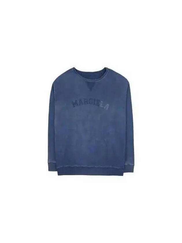 Oversized Fit Logo Sweatshirt Blue - MAISON MARGIELA - BALAAN 2