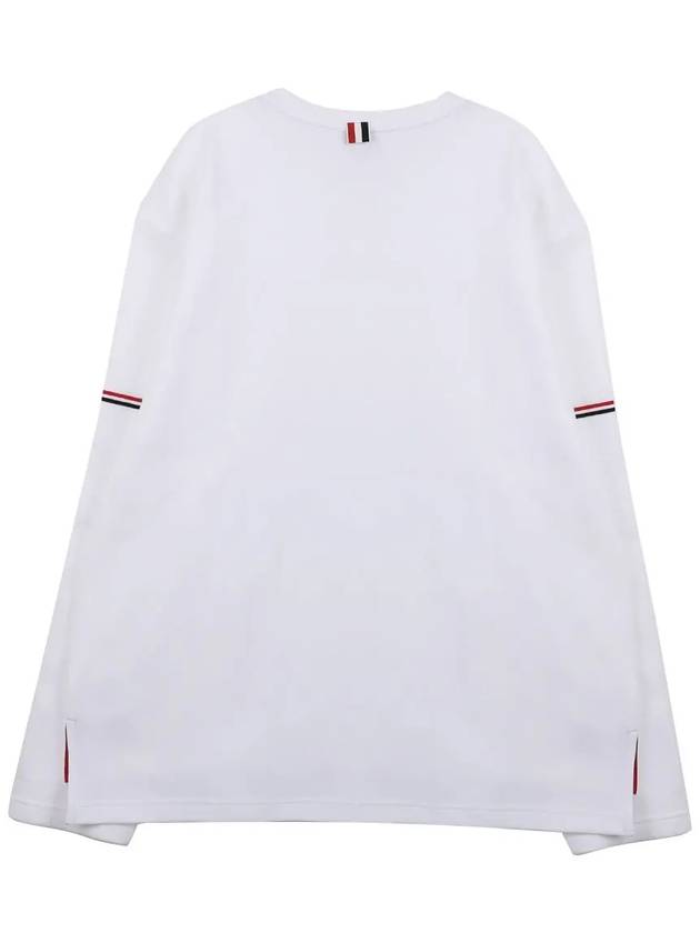 Cotton Rugby Long Sleeve T-Shirt White - THOM BROWNE - BALAAN 3