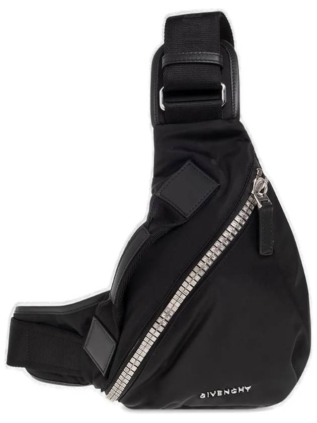 G Zipper Triangle Nylon Small Belt Bag Black - GIVENCHY - BALAAN.