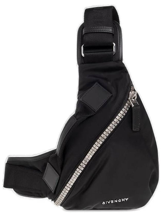 G Zipper Triangle Nylon Small Belt Bag Black - GIVENCHY - BALAAN 1