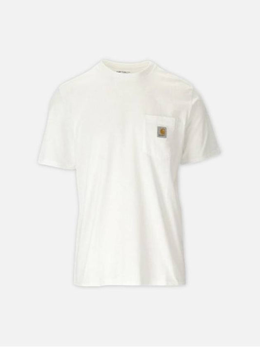 Men s Chest Pocket T Shirt White I030434 02XX - CARHARTT - BALAAN 1
