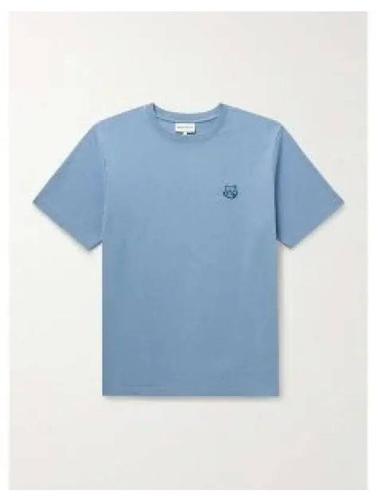 Bold Fox Head Patch Comfort Short Sleeve T-Shirt Blue - MAISON KITSUNE - BALAAN 2