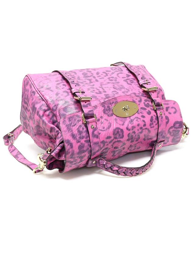 HH7541 Peony Pink Shiny Leopard Alexa Overlarge 2WAY - MULBERRY - BALAAN 3