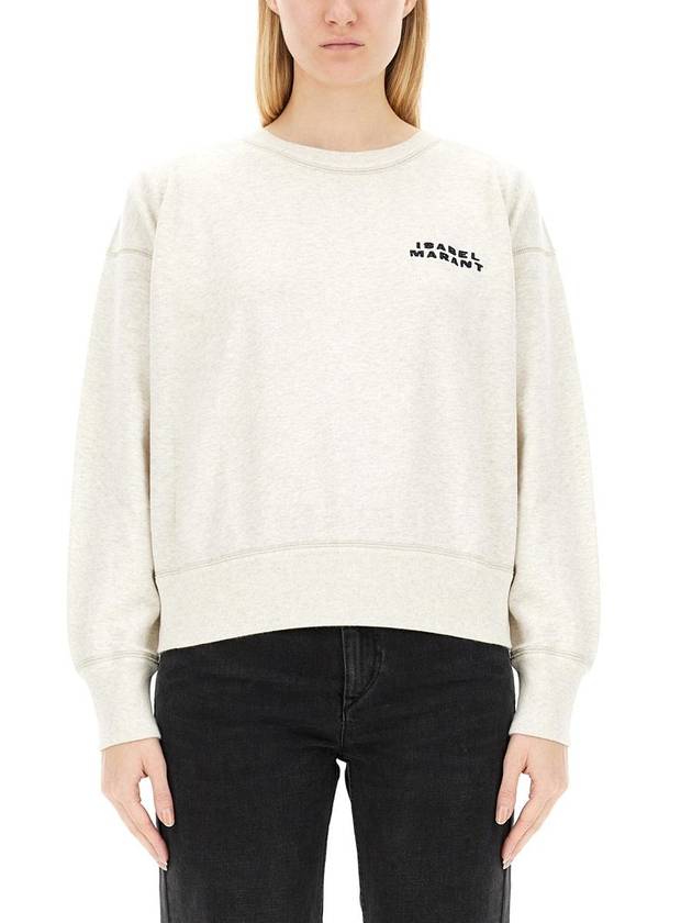 Shard Embroidered Logo Sweatshirt Ecru - ISABEL MARANT - BALAAN 3