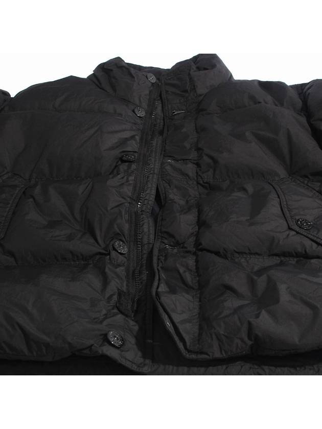 Garment Dyed Crinkle Reps Down Padding Black - STONE ISLAND - BALAAN 6