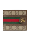 Ophidia GG Half Wallet Beige Ebony - GUCCI - BALAAN 1