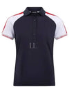 Women's Perinne Polo Short Sleeve T-Shirt Navy - J.LINDEBERG - BALAAN 2