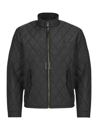 Diamond Quilted Zip-Up Jacket Black - POLO RALPH LAUREN - BALAAN 2