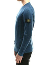 Wappen Patch Round Wool Knit Top Blue - STONE ISLAND - BALAAN 6