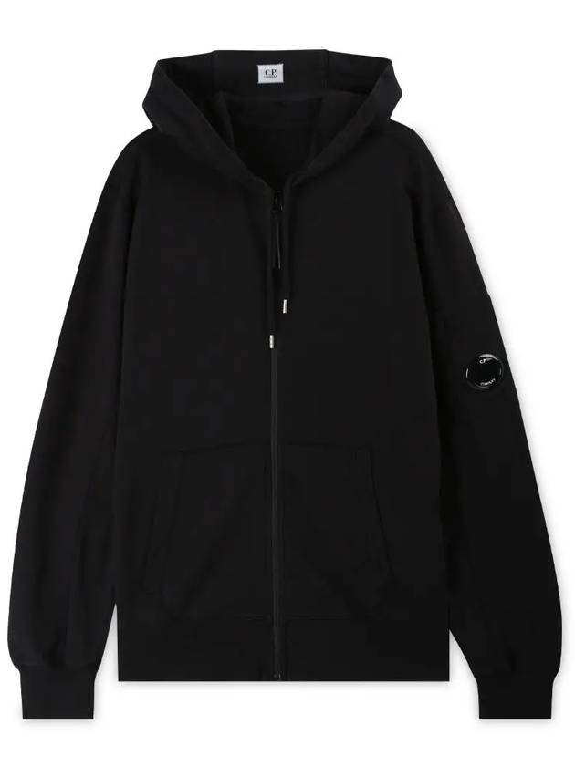 Lens Patch Hooded Jacket Black - CP COMPANY - BALAAN 4