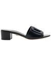 DG Logo Calfskin Mule Black - DOLCE&GABBANA - BALAAN.