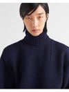 Shetland Wool Turtleneck Black - PRADA - BALAAN 3