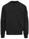 Shadow Logo Crew Neck Cotton Sweatshirt Black - STONE ISLAND - BALAAN 2