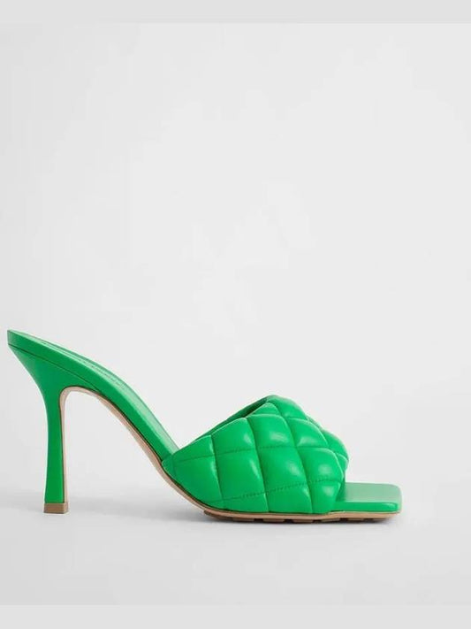 Quilted Sandals Heel Green - BOTTEGA VENETA - BALAAN 2