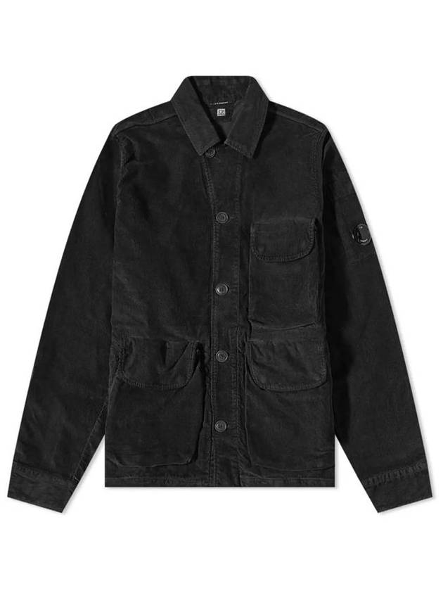 Lens Wappen Shirt Jacket Black - CP COMPANY - BALAAN 1