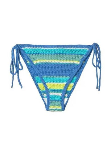 Crochet String Bottom Bikini Multicolor Swimsuit - GANNI - BALAAN 1