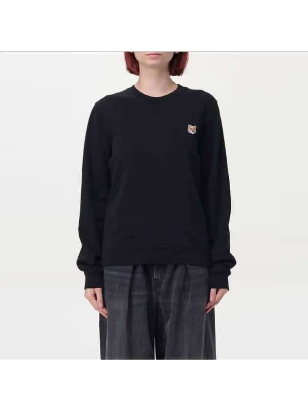 Fox Head Patch Regular Sweatshirt Black - MAISON KITSUNE - BALAAN 2