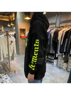 Label Gothic Logo Lettering Neon Hoodie Black - VETEMENTS - BALAAN 5