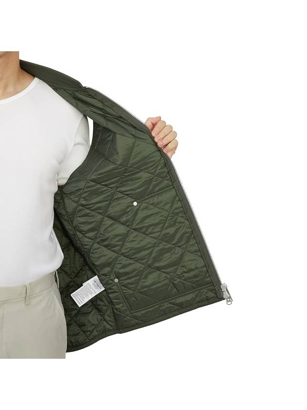 Myton Liner Diamond Quilt Zip-Up Vest Green - CARHARTT WIP - BALAAN 10