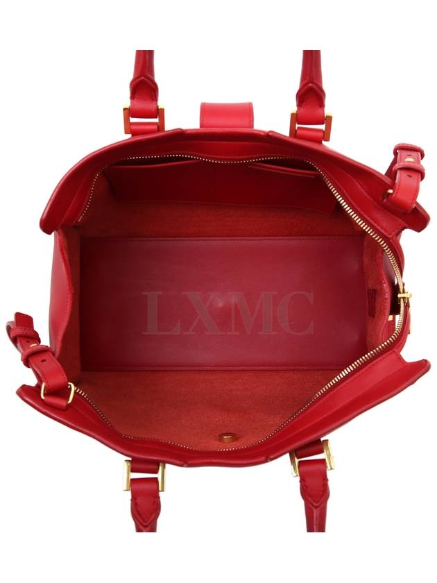 Kabachic Small Red Boston Bag 311210 - SAINT LAURENT - BALAAN 8