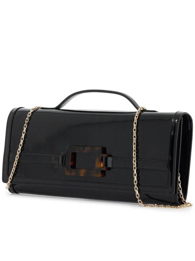 brushed leather belle vivier clutch bag - ROGER VIVIER - BALAAN 3