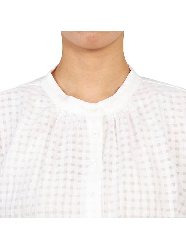 Flora Orphanwork Tartan Blouse White - A.P.C. - BALAAN 7