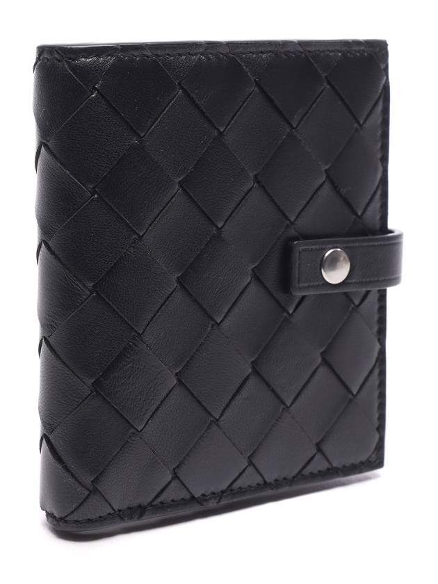 Intrecciato Zipper Half Wallet Black - BOTTEGA VENETA - BALAAN 4