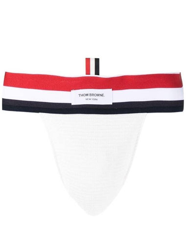 JOCK STRAP W/ RWB ELASTIC IN TEXTURED COTTON KNIT - THOM BROWNE - BALAAN 1