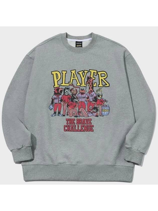 Player Vintage Sweatshirt Sweatshirt Gray - CPGN STUDIO - BALAAN 1