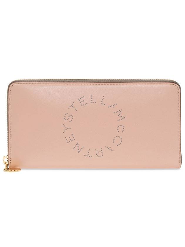 logo leather long wallet pink - STELLA MCCARTNEY - BALAAN 1