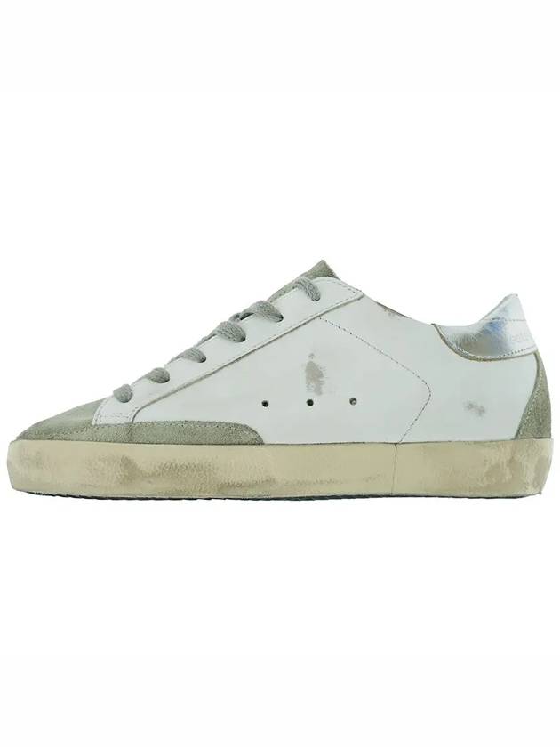 Women's Superstar Silver Heel Tab Pink Star Low Top Sneakers White - GOLDEN GOOSE - BALAAN 3