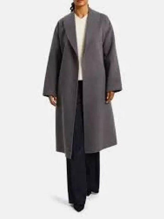 Nina Belted Virgin Wool Single Coat Grey - S MAX MARA - BALAAN 2