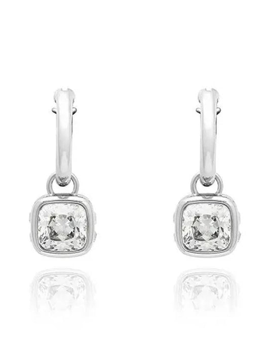 Chroma Square Cut Drop Earrings Silver - SWAROVSKI - BALAAN 2