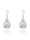 Chroma Square Cut Drop Earrings Silver - SWAROVSKI - BALAAN 3