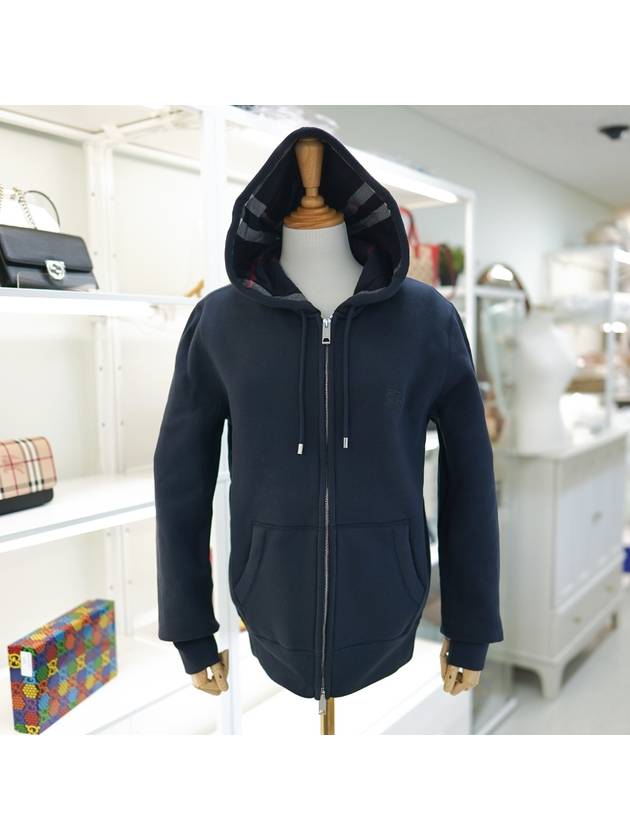 Claredon Hoodie Zip-up Navy - BURBERRY - BALAAN 2