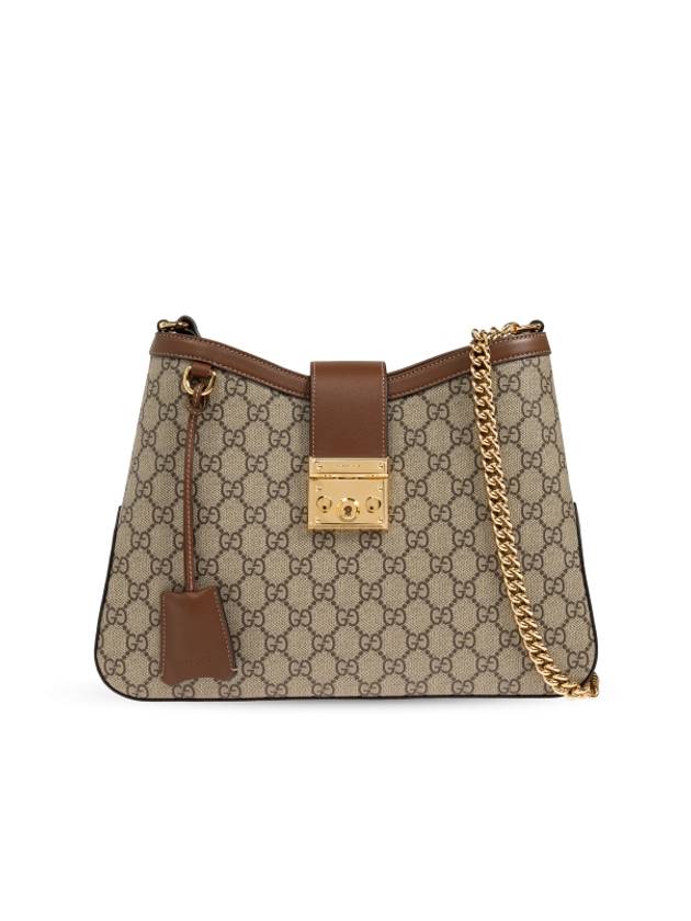 Padlock GG Supreme Medium Shoulder Bag Brown Beige - GUCCI - BALAAN 2