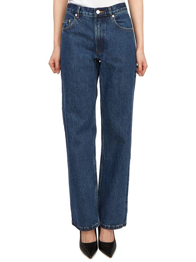 Relaxed Denim Cotton Straight Jeans Navy - A.P.C. - BALAAN 4