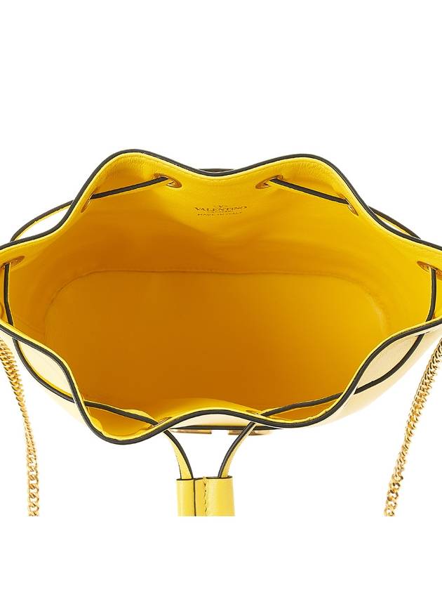 Women's V Logo Signature Chain Bucket Bag Yellow - VALENTINO - BALAAN 11